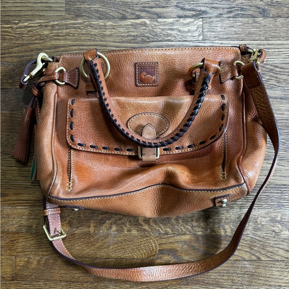 Dooney & Bourke Tan Leather Shoulder Bag - Picture 1 of 3